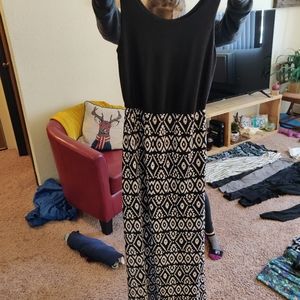 Black and white maxi dress